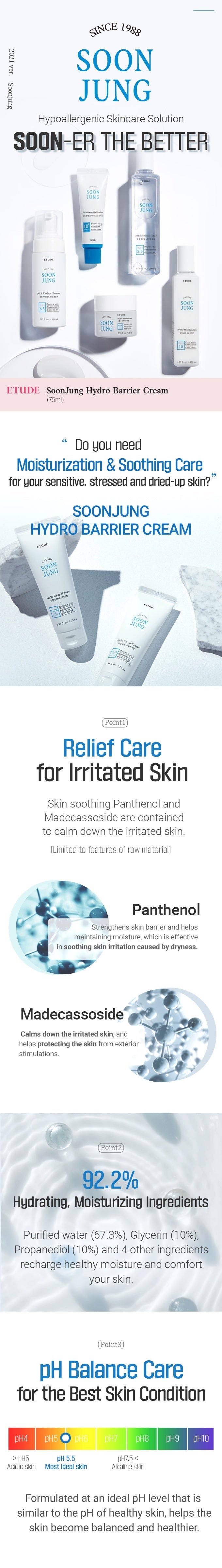 Etude House - Soon Jung Hydro Barrier Cream 75ml