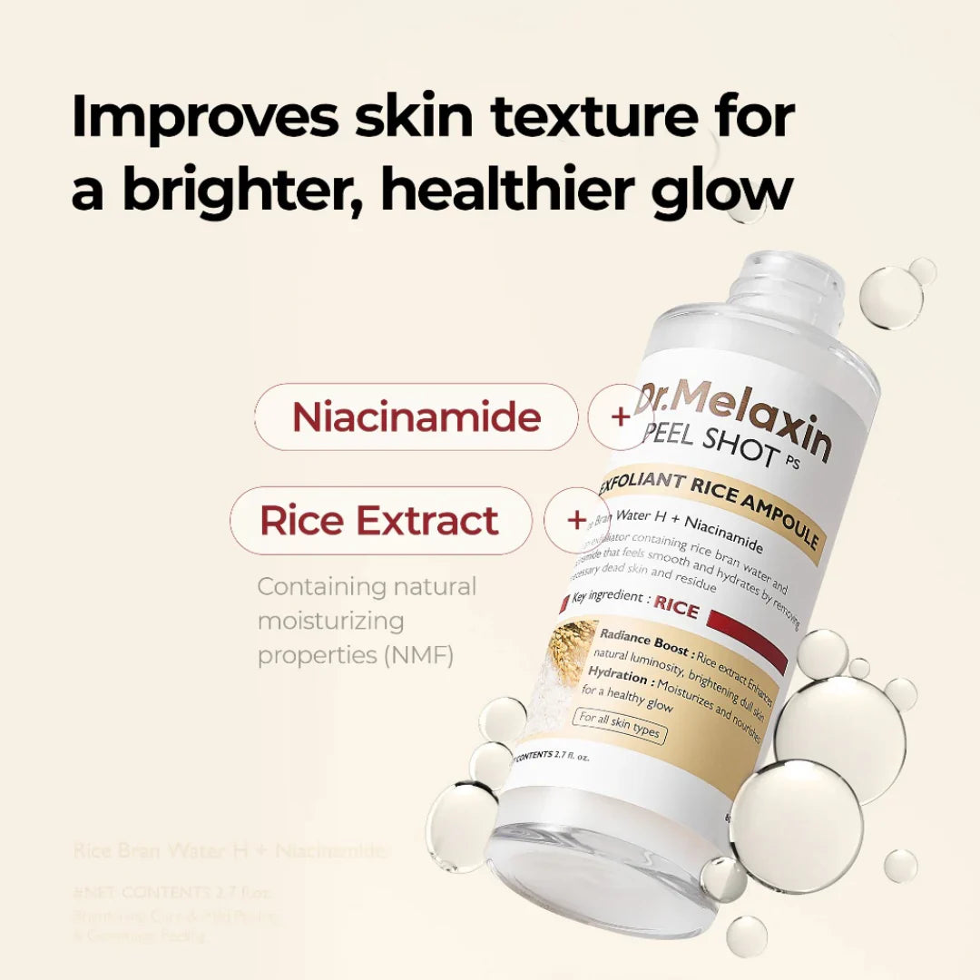 Dr.Melaxin Peel Shot Exfoliant White Rice Ampoule 80ml