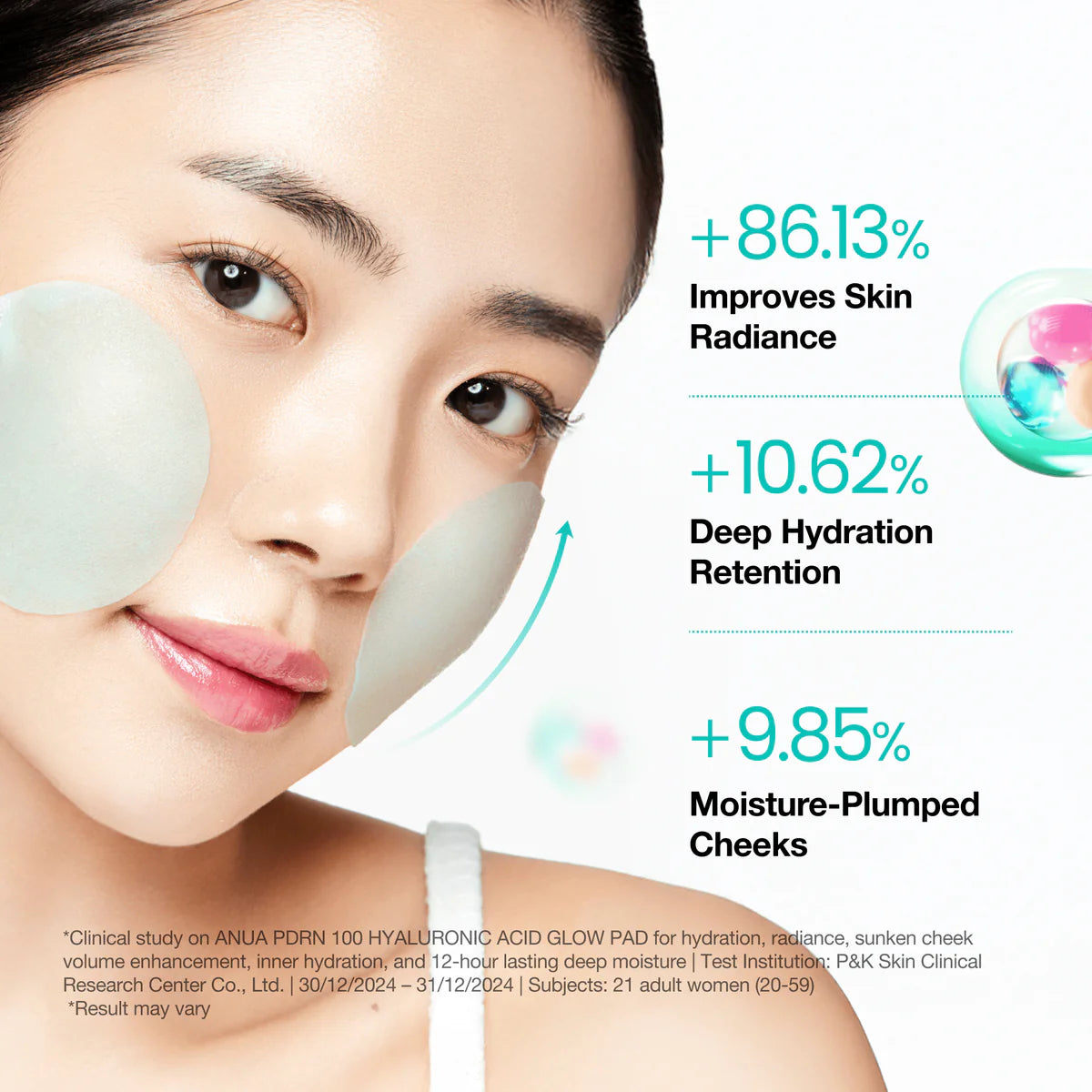 ANUA PDRN 100 Hyaluronic Acid Glow Pad 60ea
