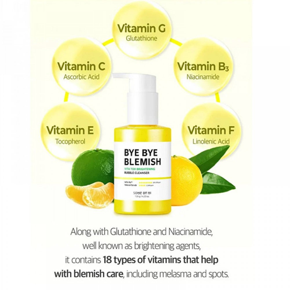 SOMEBYMI BYE BYE BLEMISH Vita Tox Brightening Bubble Cleanser 120g