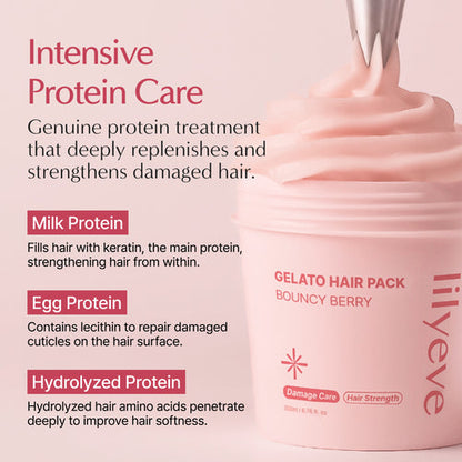 Lilyeve Repair:Turn Gelato Hair Pack Bouncy Berry 200ml